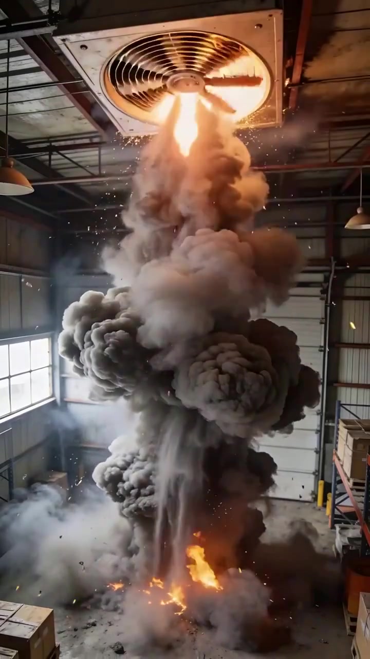 仓库火光冲天，他带着箱子消失在迷雾中